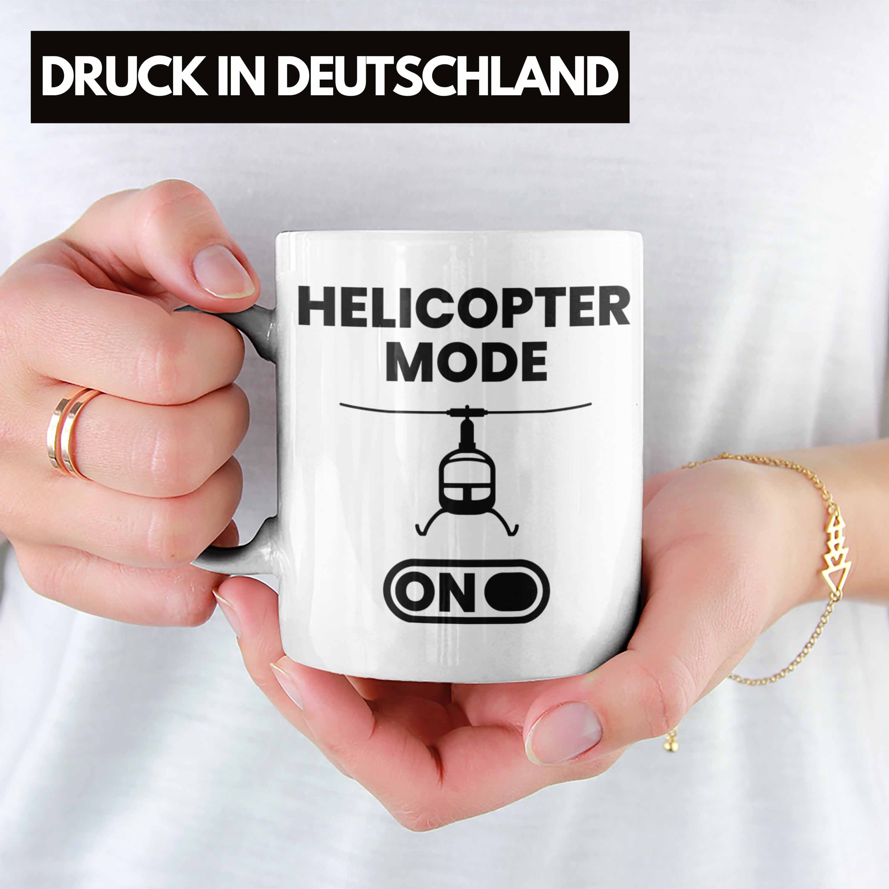 Trendation Tasse Helikopter Pilot Modell Weiss Trendation - Geschenkidee Jungs Tasse Geschenk Geschenke Jungen Helikopter