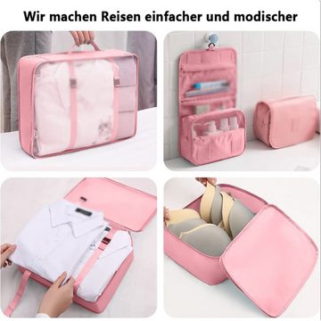 Caterize Kofferorganizer 6 Stück Gepäck Organizer,6-in-1-Set Koffer Organizer,Kleidertaschen