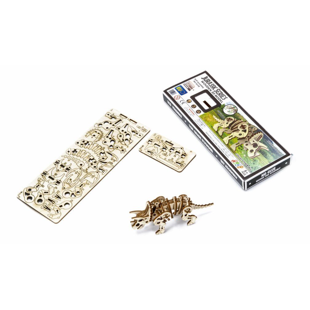Wooden City 3D-Puzzle 3D-Puzzle Triceratops 40 Teile, Puzzleteile