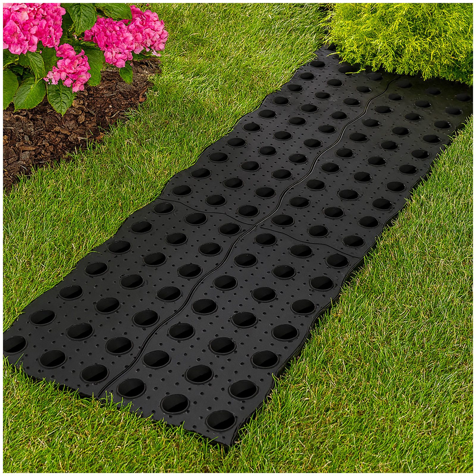 HTI-Living Trittsteine Gehwegplatten Set aus Kunststoff 4 teilig, 69x92 cm, Set, 4-St., 4 Platten, Gartenwegplatten aus Kunststoff