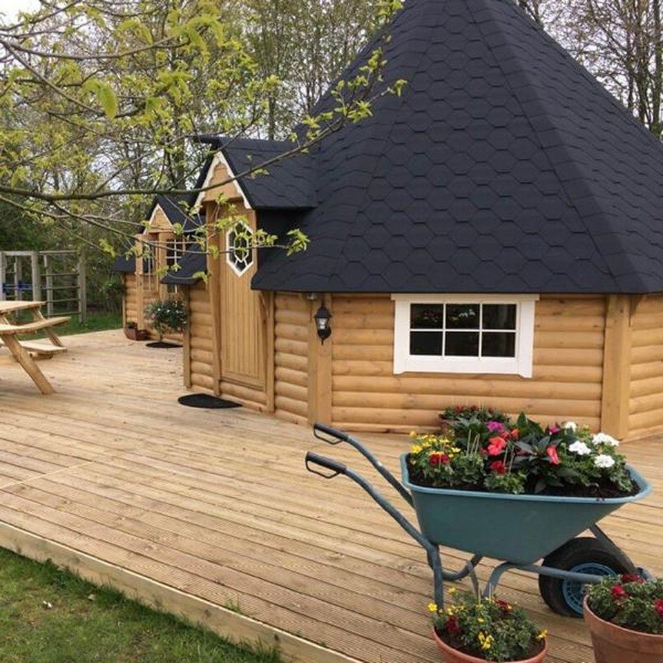 Xlmoebel Grillkota Grillkota Feuerhütte Grillhaus 25 m² Freizeitkota, Made in Europa