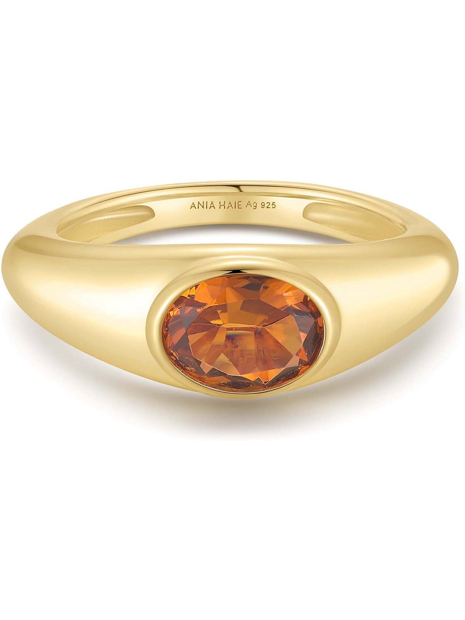 Ania Haie Fingerring Ania Haie Damen-Damenring 925er Silber 1 Stein, Stein