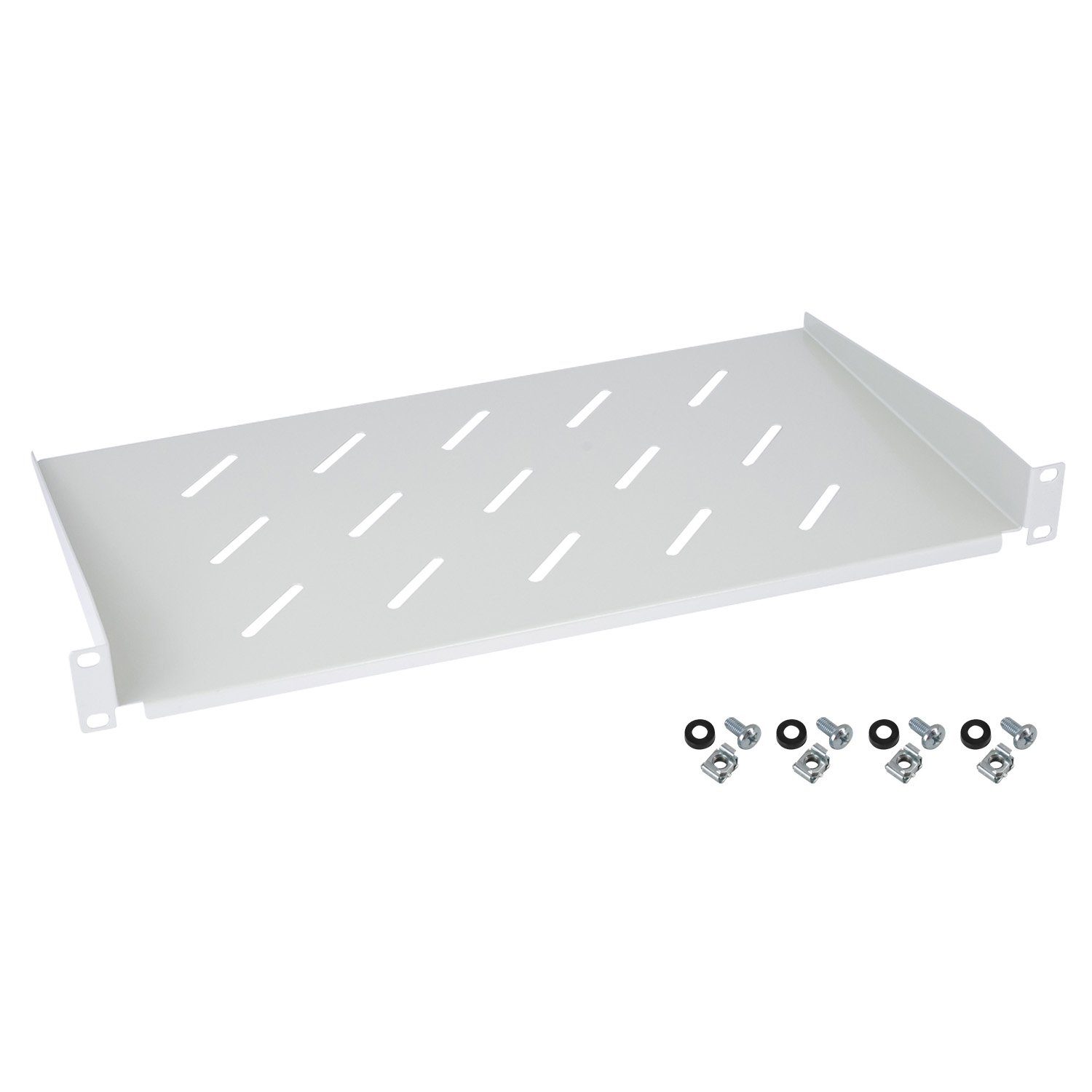HMF Serverschrank HMF 65499 Fachboden für Serverschrank, 19 Zoll, 1 HE, 250 mm Einbautiefe, Lichtgrau