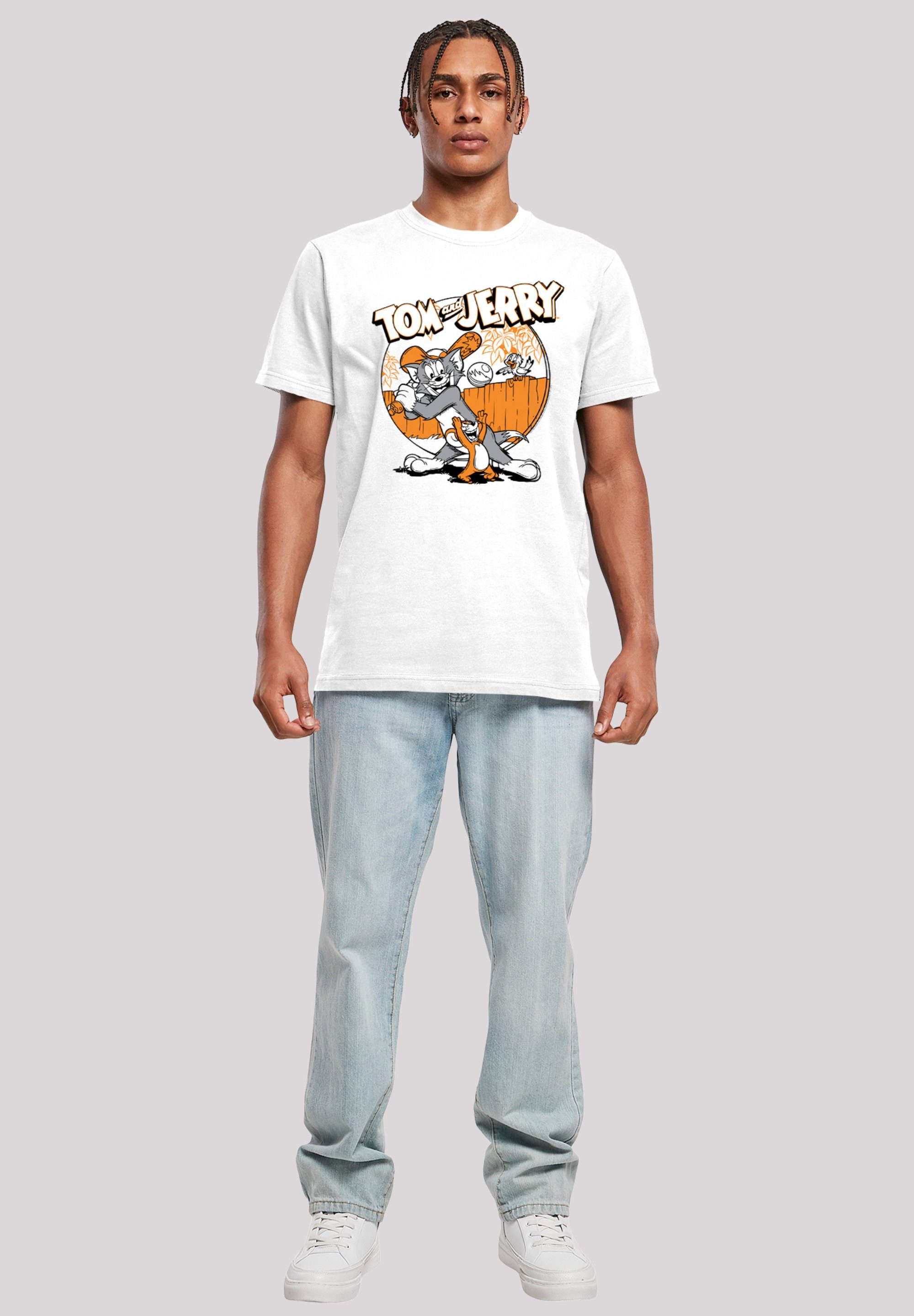 Baseball Jerry weiß Serie T-Shirt Print Play Tom and TV F4NT4STIC