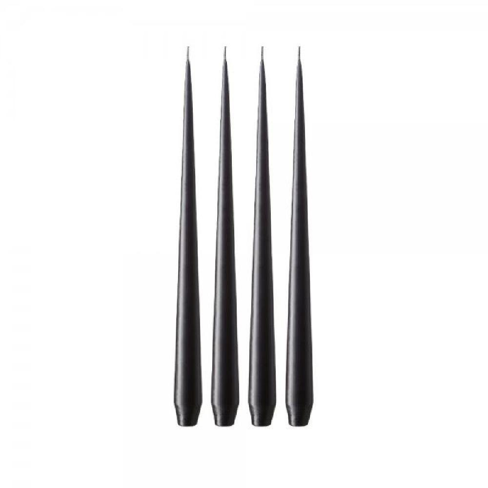 ester & erik Tafelkerze Spitzkerze Taper Candle Raw Black (4-teilig) (32cm) günstig online kaufen