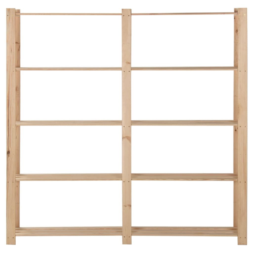 vidaXL Mehrzweckregal 170 x 285 x 170 cm Lagerregal mit 5 Böden 170x28,5x170 cm Massivholz K