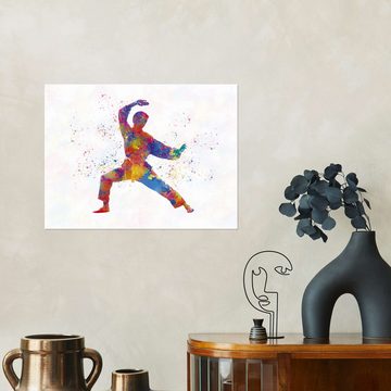Posterlounge Wandfolie nobelart, Karate Kampfkunst IV, Fitnessraum Illustration