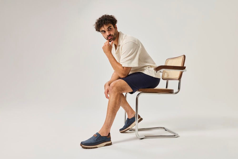 Rieker Slip-On Sneaker Slipper, Halbschuh, Freizeitsneaker mit Kontrastbesa günstig online kaufen