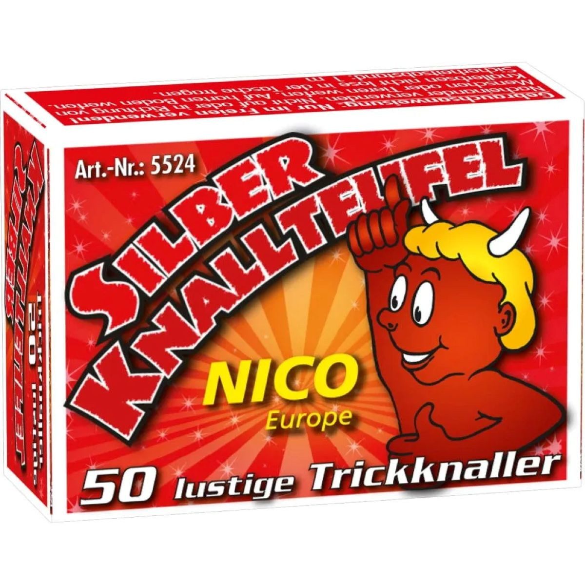 Nico Hängedekoration Silber Knallteufel, 50St.