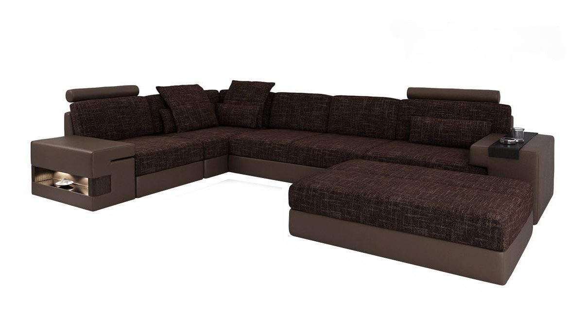 Xlmoebel Wohnlandschaft Modernes Designer-Sofa in L-Form mit Hocker und hohem Komfort, 2 Teile, Hergestellt in Europa