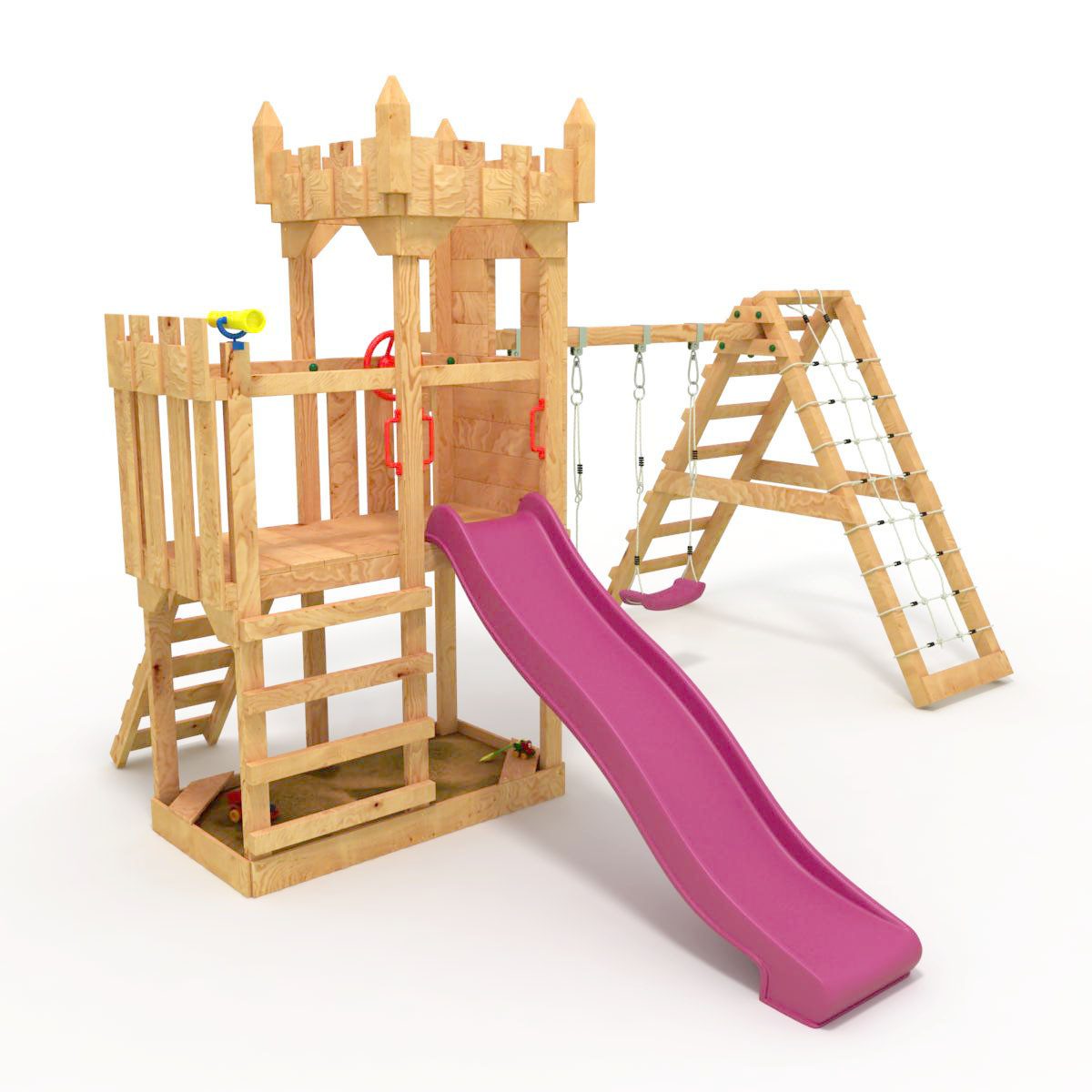 bibex Spielturm Ritterburg -M- Klettergerüst, Kletterturm