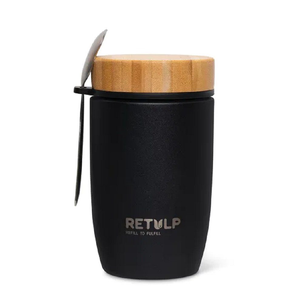 RETULP Lunchbox Edelstahl Thermobehälter Big Mug mit Löffel 500ml,  Edelstahl, Thermobecher
