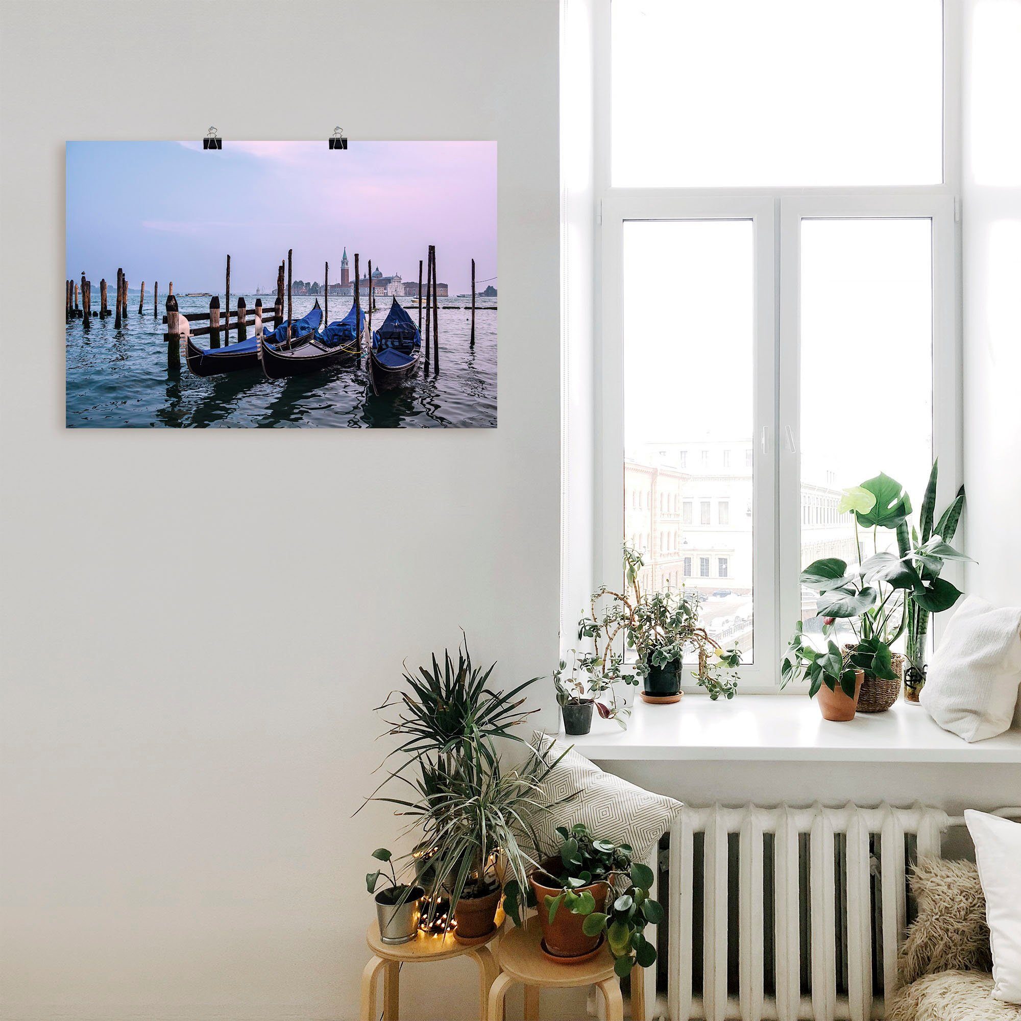 Artland Wandbild »Blick auf die Insel San Giorgio Maggiore«, Bilder von Booten & Schiffen (1 Stück), in vielen Größen & Produktarten - Alubild / Outdoorbild für den Außenbereich, Leinwandbild, Poster, Wandaufkleber / Wandtattoo auch für Badezimmer geeignet-kaufen