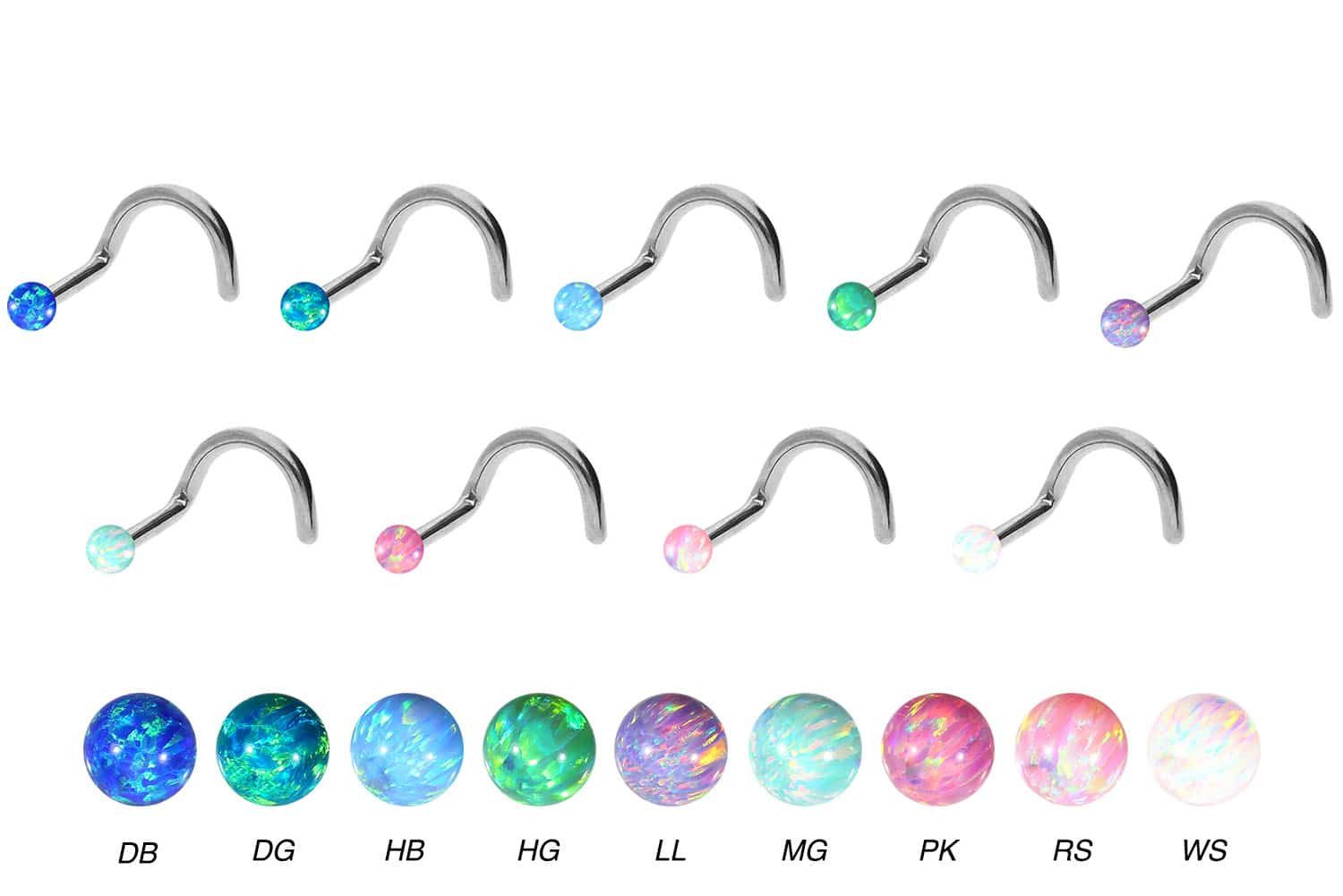 PIERCINGLINE Nasenpiercing Titan Nasenstecker Spirale SYNTHETISCHER günstig online kaufen