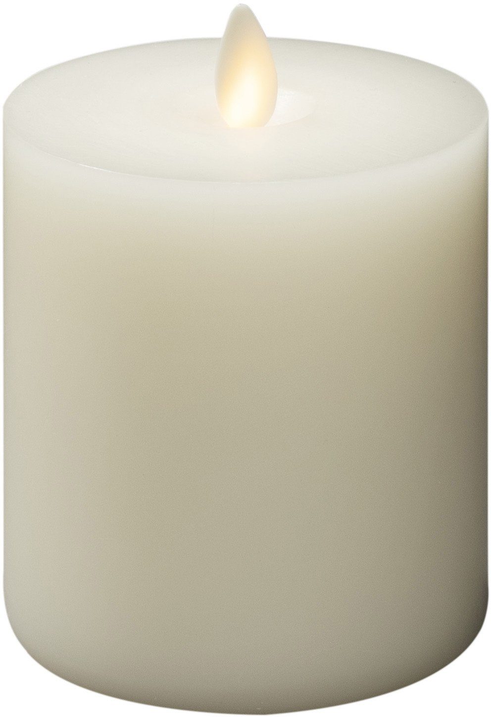 KONSTSMIDE LED-Kerze Weihnachtsdeko (1-tlg), LED Echtwachskerze, handgegossen cremeweiß, mit 3D Flamme und Touch