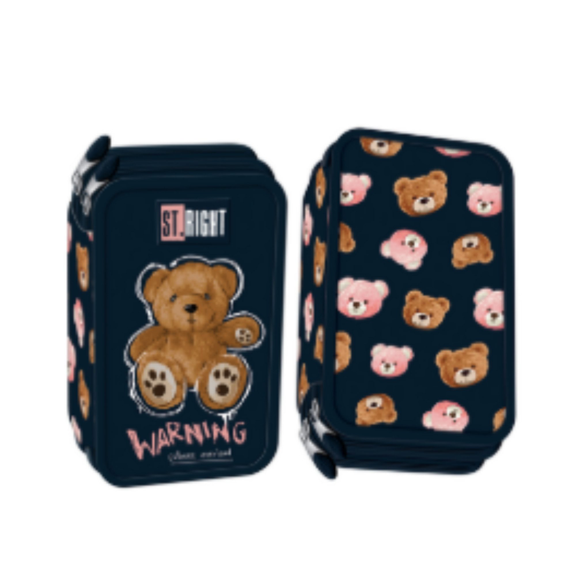 GOLDKIDS Federmäppchen 3 Fächer - Mäppchen für Mädchen und Jungen -, (Federmappe 3-Fach Federtasche 46-, teilig Gefüllte Schüleretui), teilig Gefüllte Schüleretui Schulmäppchen