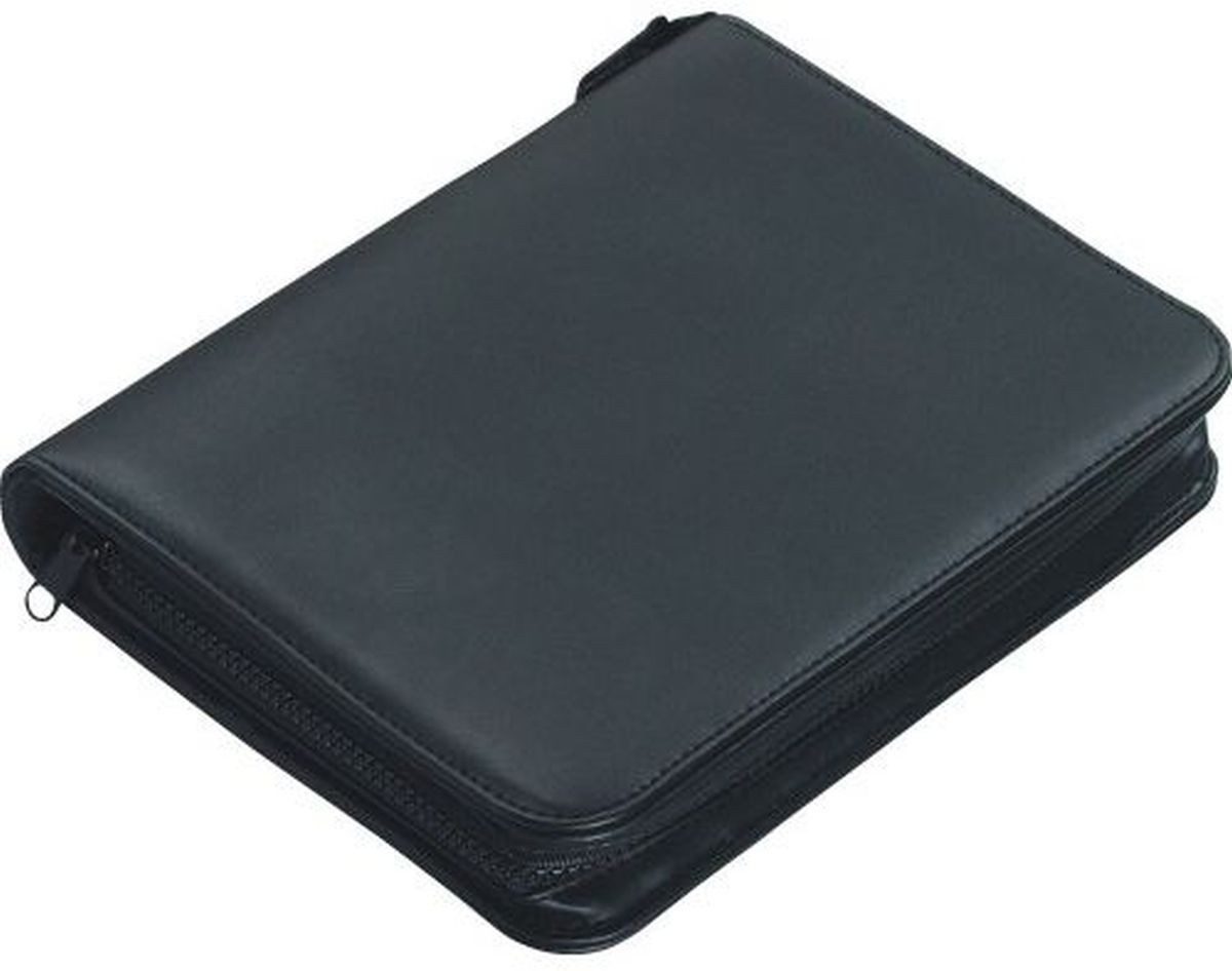 Schreibmappe Ringbuchmappe Luino A5 FineTouch Lederimitat schwarz