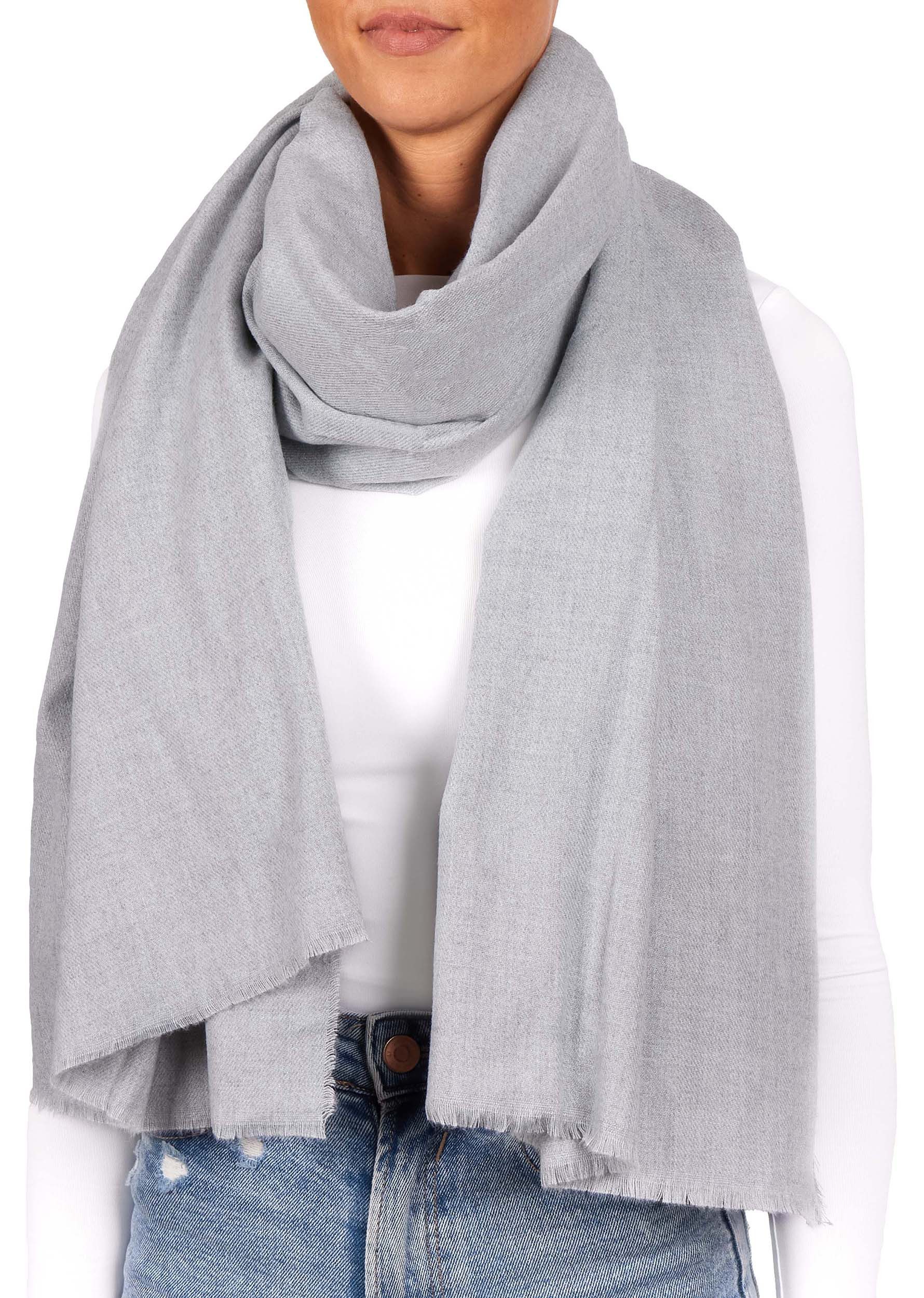 BRUBAKER Schal Cashmirillo - Übergroßer Schal für Damen und Herren, (100 x 200 cm - Warm und Kuschelig, 1-St. Deckenschal für Herbst/Winter), Winterschal für weiches Kaschmir-Gefühl - Unifarben