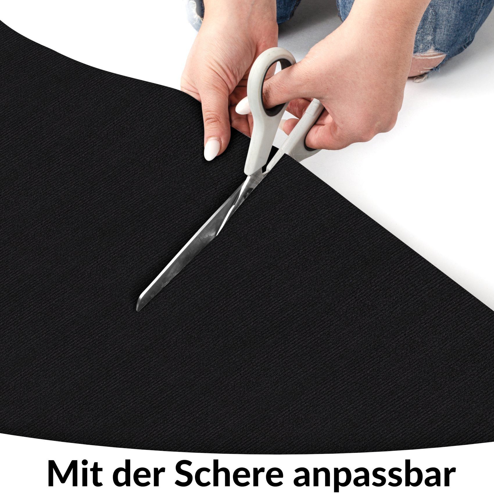 ANRO Bodenschutzmatte NEMESIS Bürostuhl Matte Teppich für Hartboden, Bodenschutz - gerollt, 1-St., Einzelpackung, geräuschdämpfend rutschfest Kurzflor 120x90cm  – Bild 4 von 5