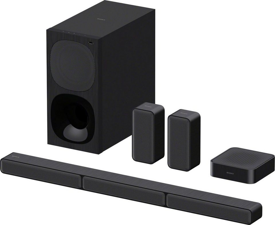 Sony HT-S40R Kanal- 5.1 Soundbar (Bluetooth, 600 W, inkl. kabelgebundenem  Subwoofer, kabellosen Rear-Lautsprechern)