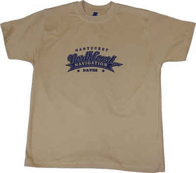 Dave's Rundhalsshirt Übergrößen T-Shirt Herren Northcoast beige DAVE´S