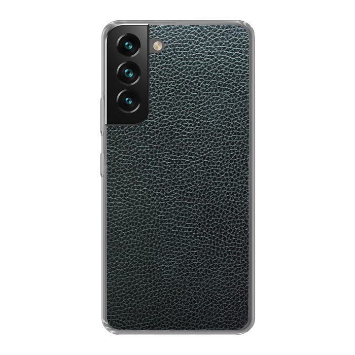MuchoWow Handyhülle Leder - Textur - Schwarz - Grün - Hell Phone Case Handyhülle Samsung Galaxy S22+ Silikon Schutzhülle