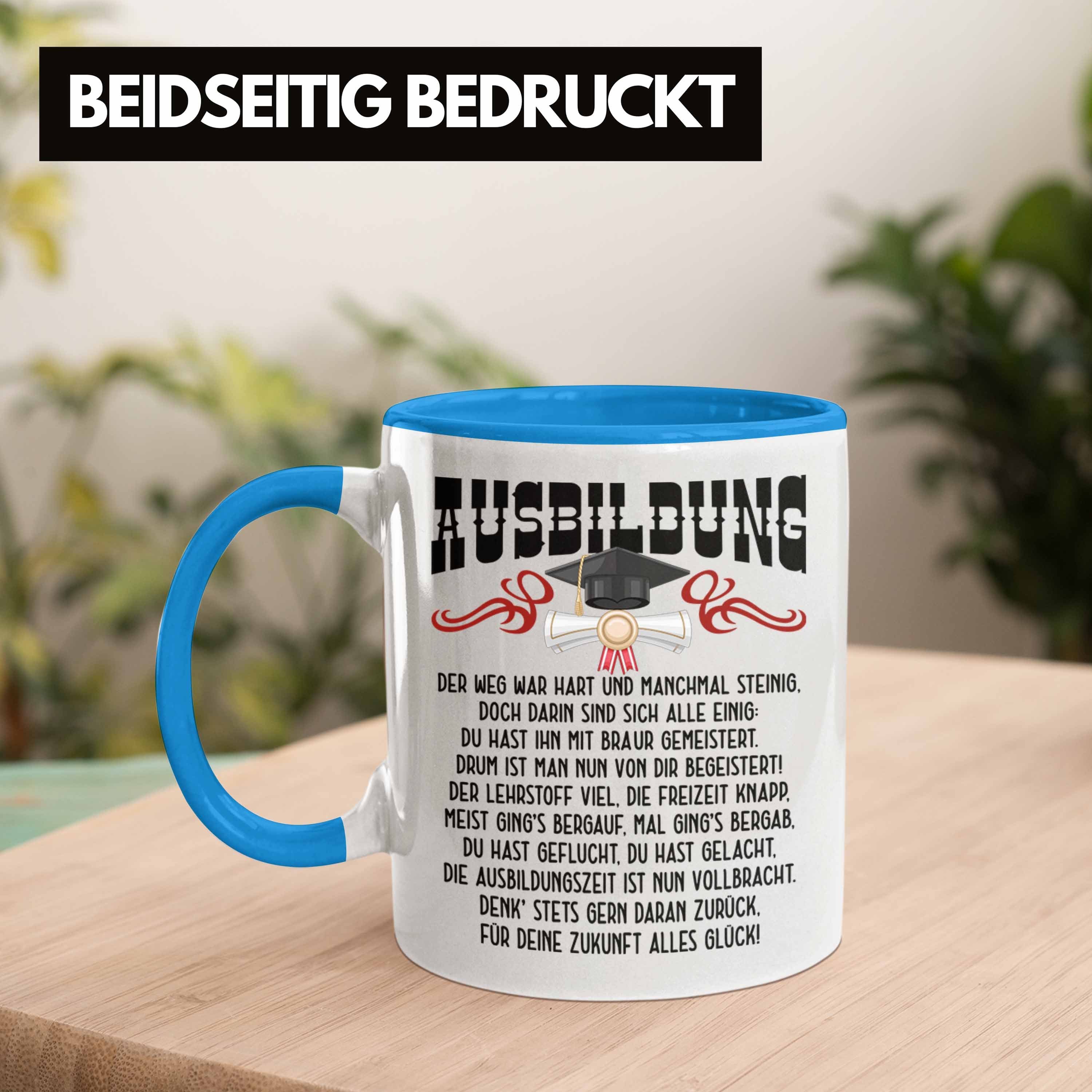 Geschenk Blau Trendation Ab Tasse Tasse Bestandene Bestanden Ausbildung Geschenkidee Prüfung