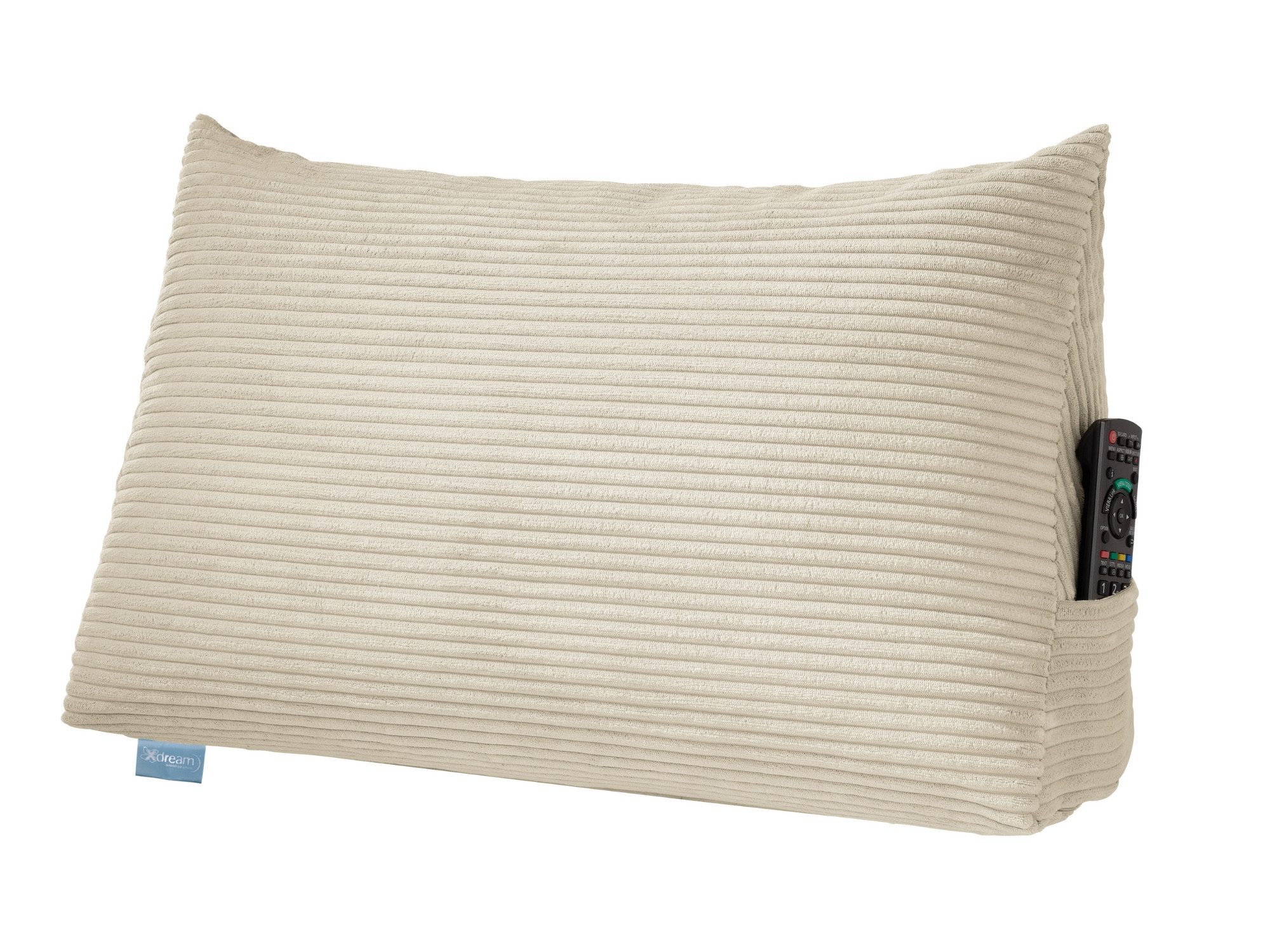 XDREAM Rückenkissen ergonomisches Keilkissen für Bett und Sofa, 1-tlg., als Kopfkissen oder Venenkissen verwendbar, mit praktischem Seitenfach
