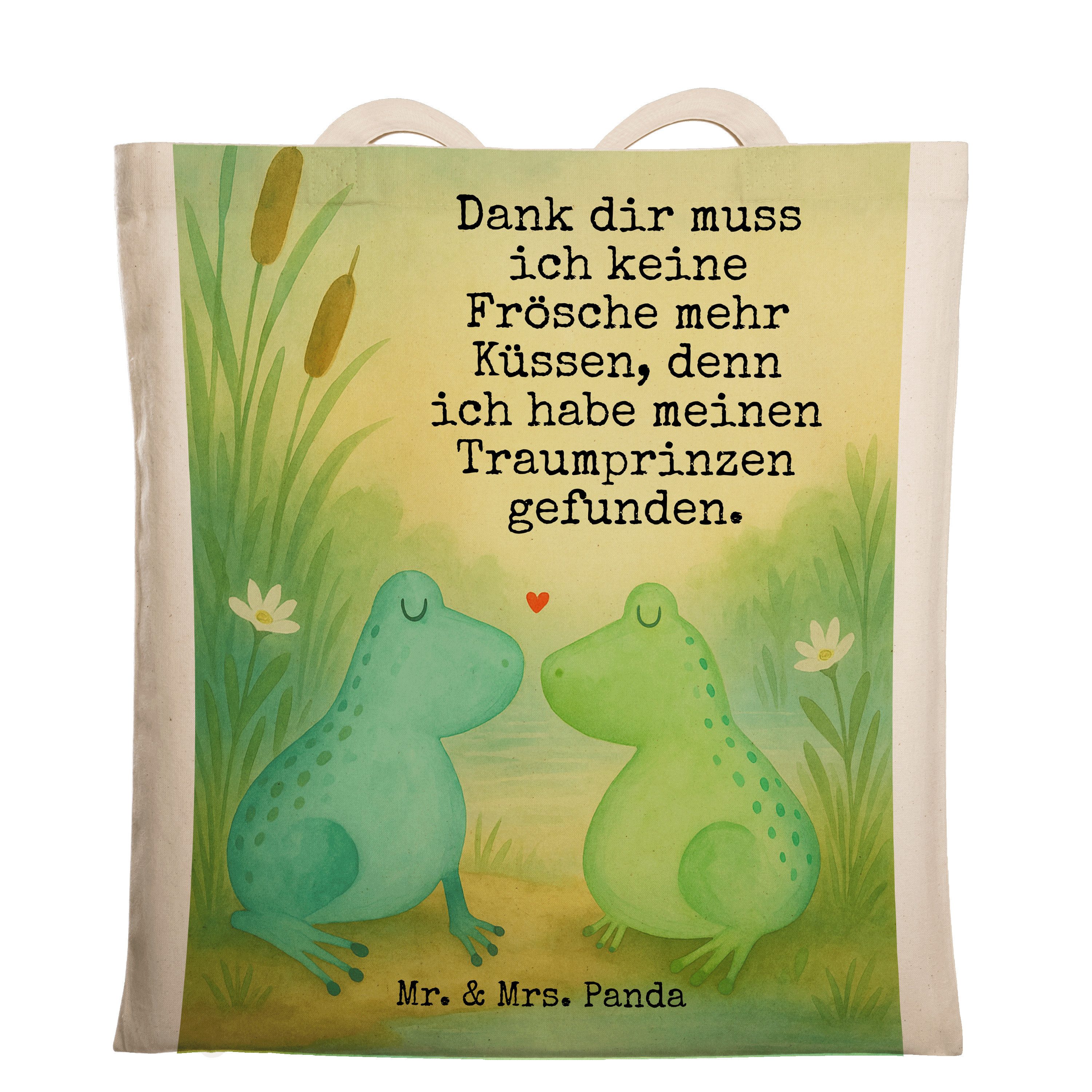 Tragetasche Frosch Liebe Design, Tote Bag, Weiß, umhängebeutel, Schultasche, Jahr