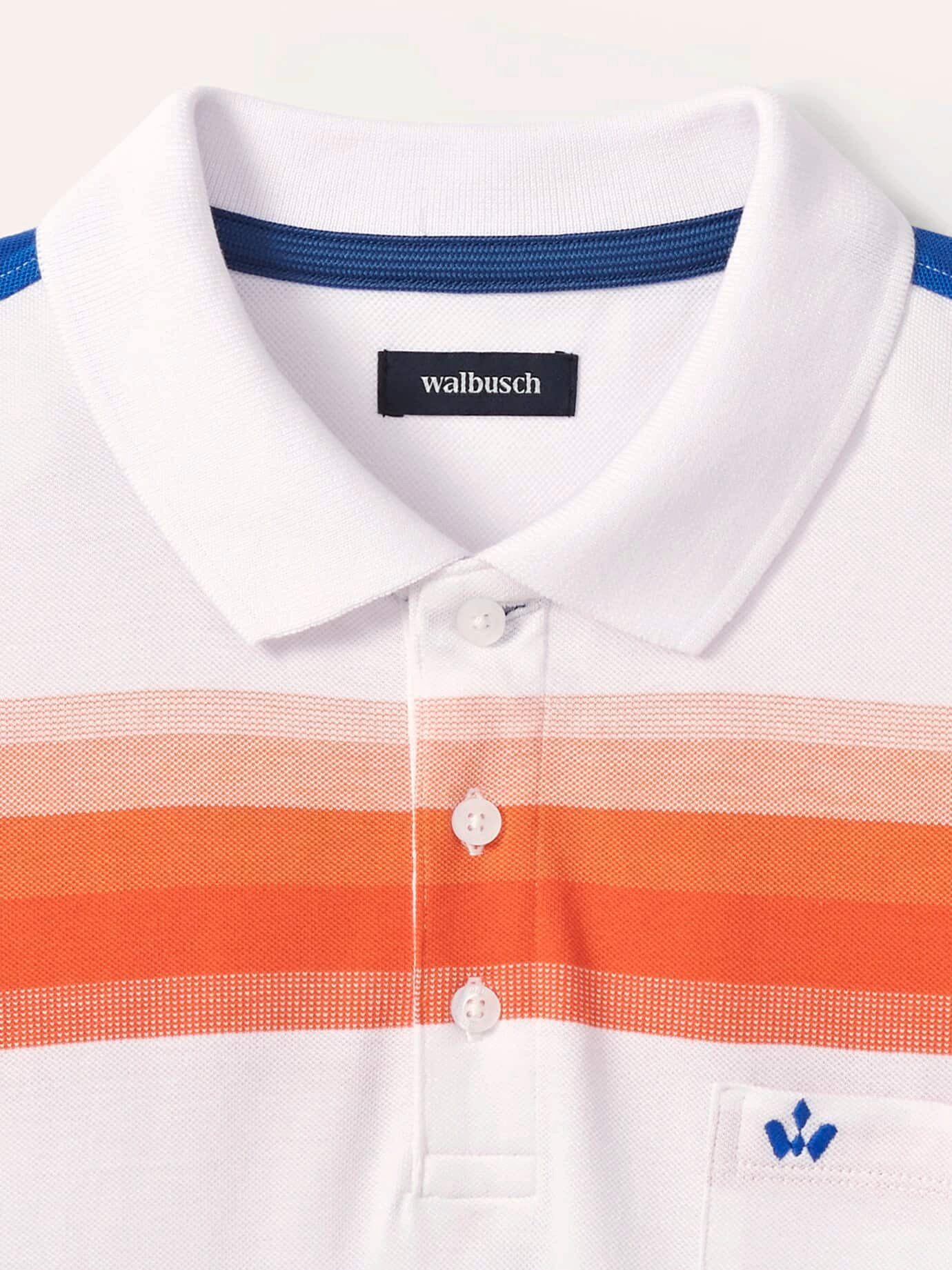 Walbusch Poloshirt Herren Pique-Polo Hitzefrei Kurzarm luftiger Piqué Baumwoll-Polo, 3-Knopf, Brusttasche, pflegeleicht – Bild 4 von 4