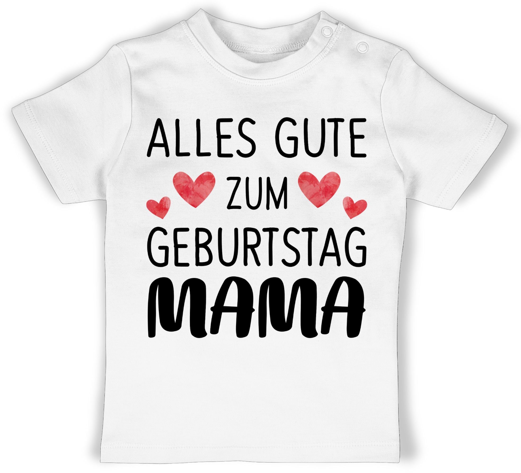 & Mama T-Shirt Geschenk Tochter Weiß Sohn gute Alles Baby Shirtracer zum 1 Mama Geburtstag