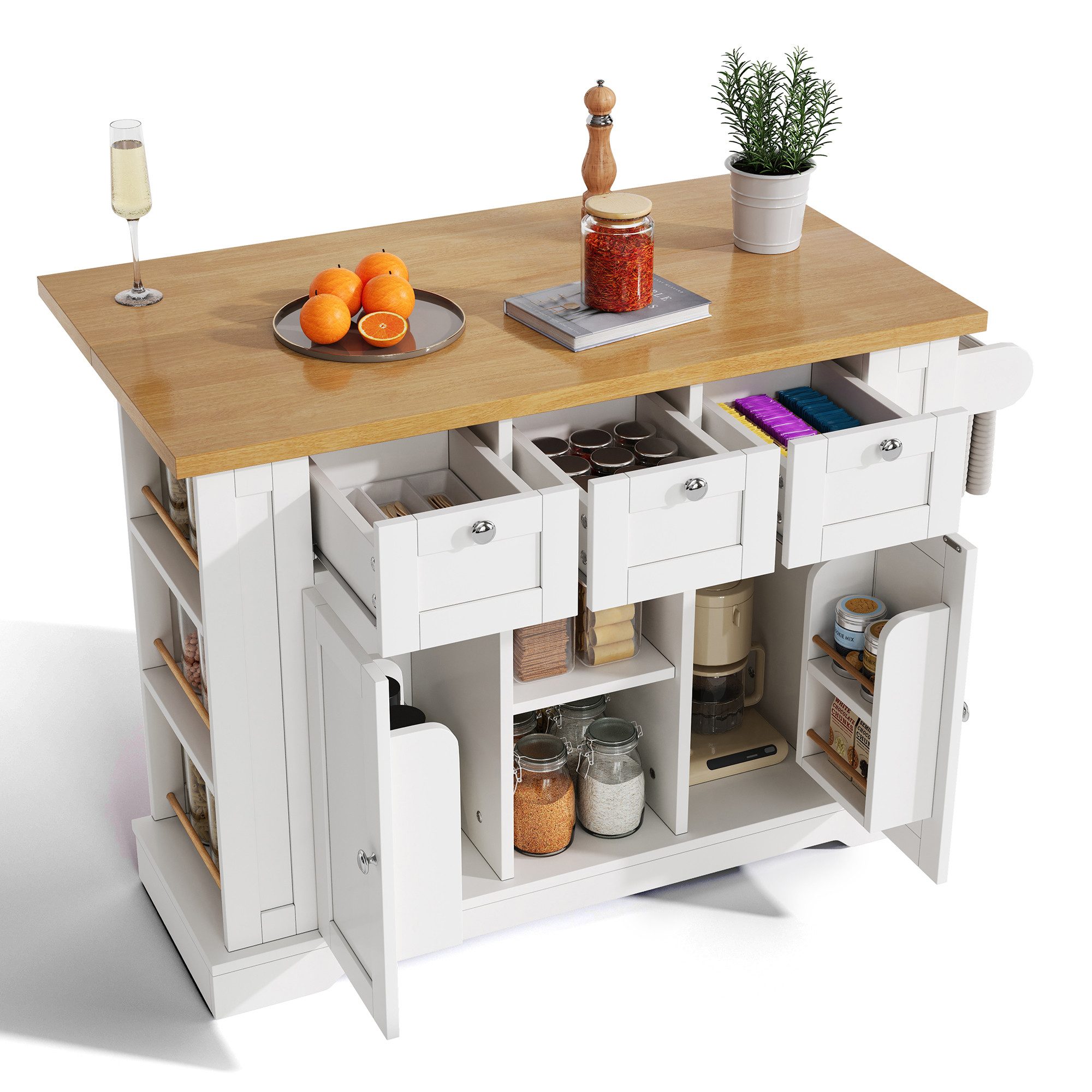 MODFU Küchenwagen Multifunktionsschrank Küchenschränke,Buffetschrank, (Mobi günstig online kaufen
