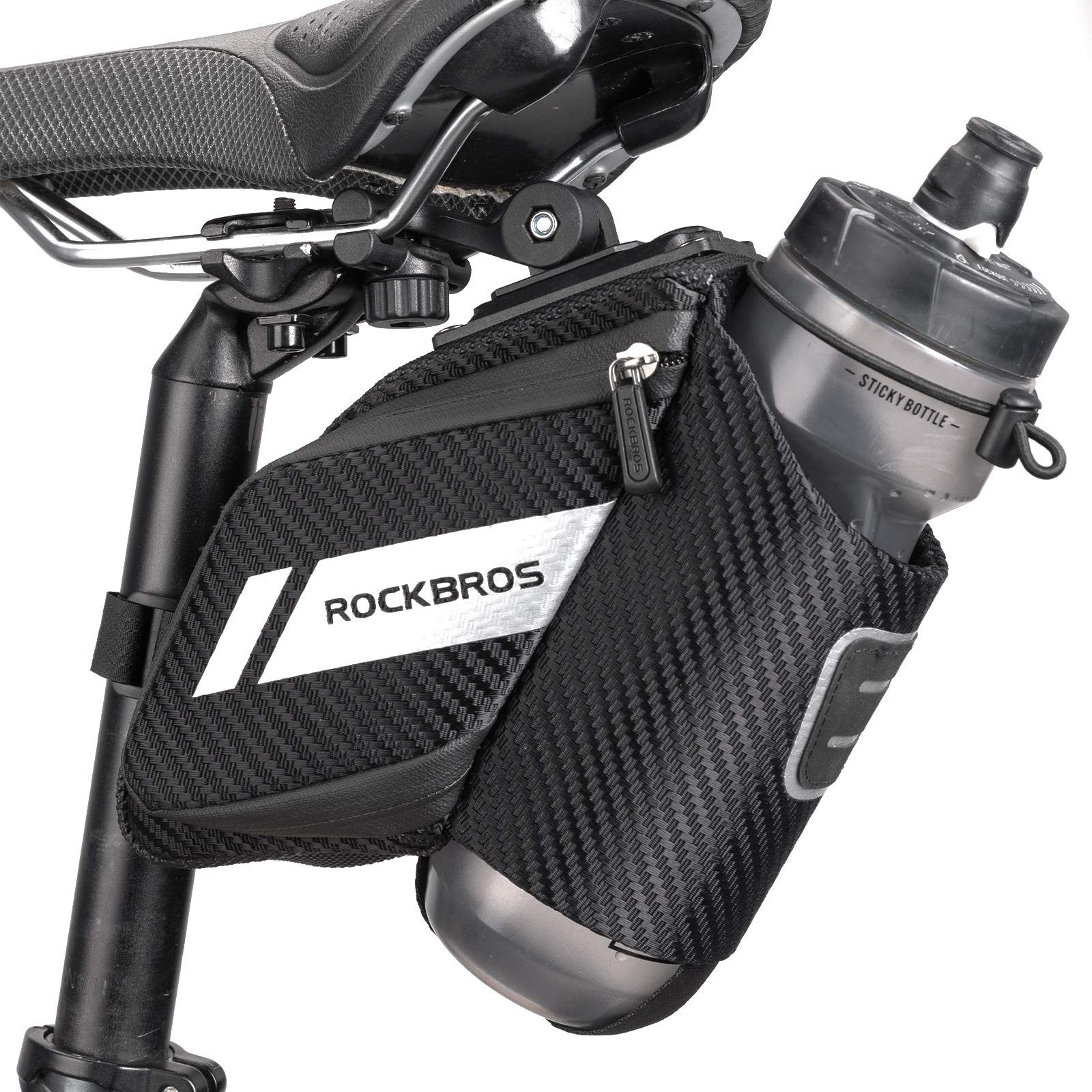 Fahrradtasche Fahrradsatteltasche mit Flaschenhalter, ca. 1L