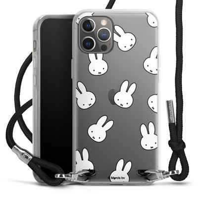 DeinDesign Handyhülle Miffy Muster transparent Miffy Pattern Transparent, Apple iPhone 12 Pro Handykette Hülle mit Band Case zum Umhängen