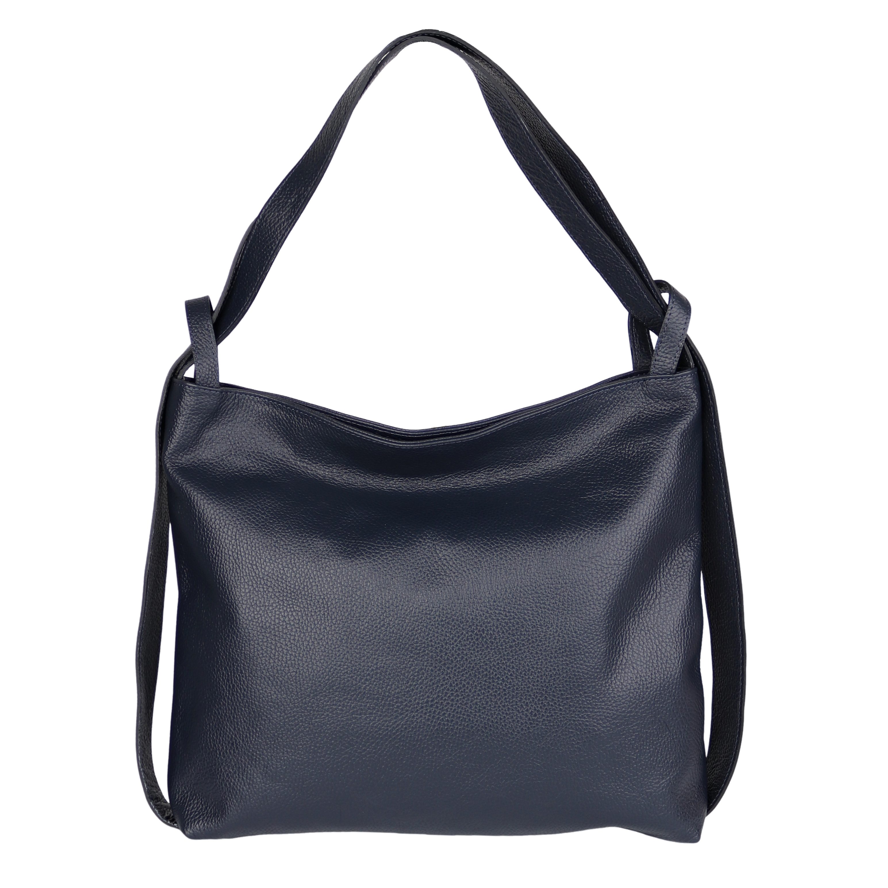 MIRROSI Beuteltasche aus Echtleder, Made in Italy, Shopper Tasche auch als Rucksack 2 in 1, Tragetasche (47x37x9cm) mit viel Stauraum