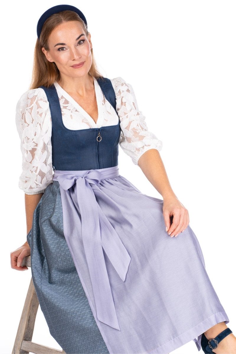 MarJo Dirndlbluse Dirndlbluse - ECKERSDORF - schwarz, offweiß