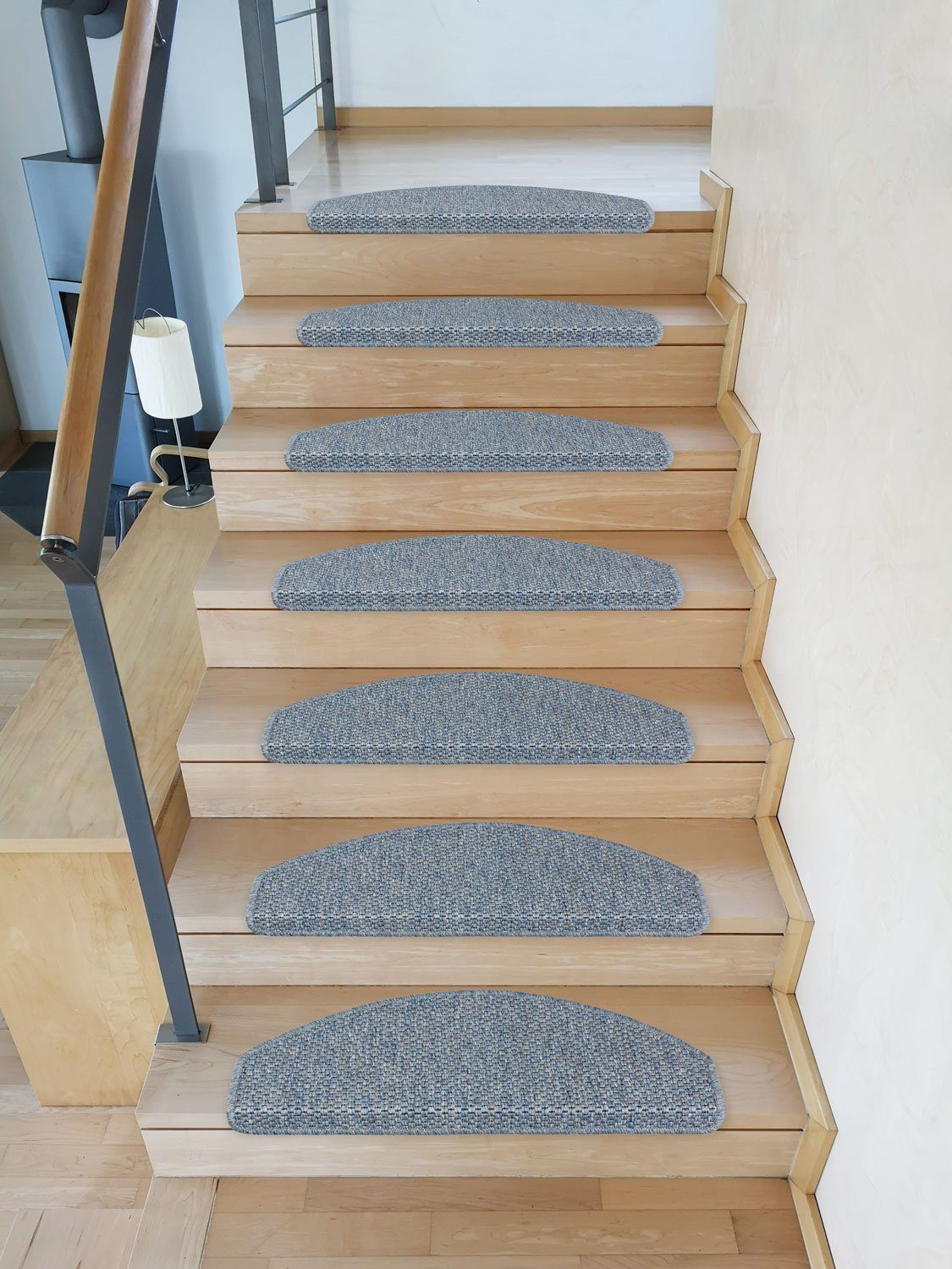 Metzker® Stufenmatte Stufenmatten Göteborg Halbrund Aquablau günstig online kaufen