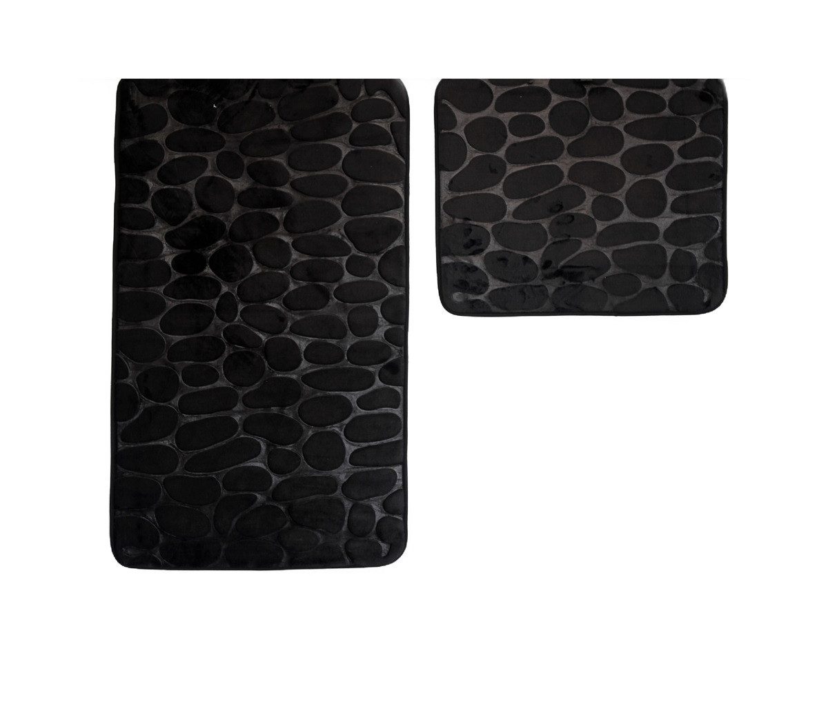 Almina Badematte Premium 2 teiliges Bademattenset aus Polyester Rutschfest günstig online kaufen