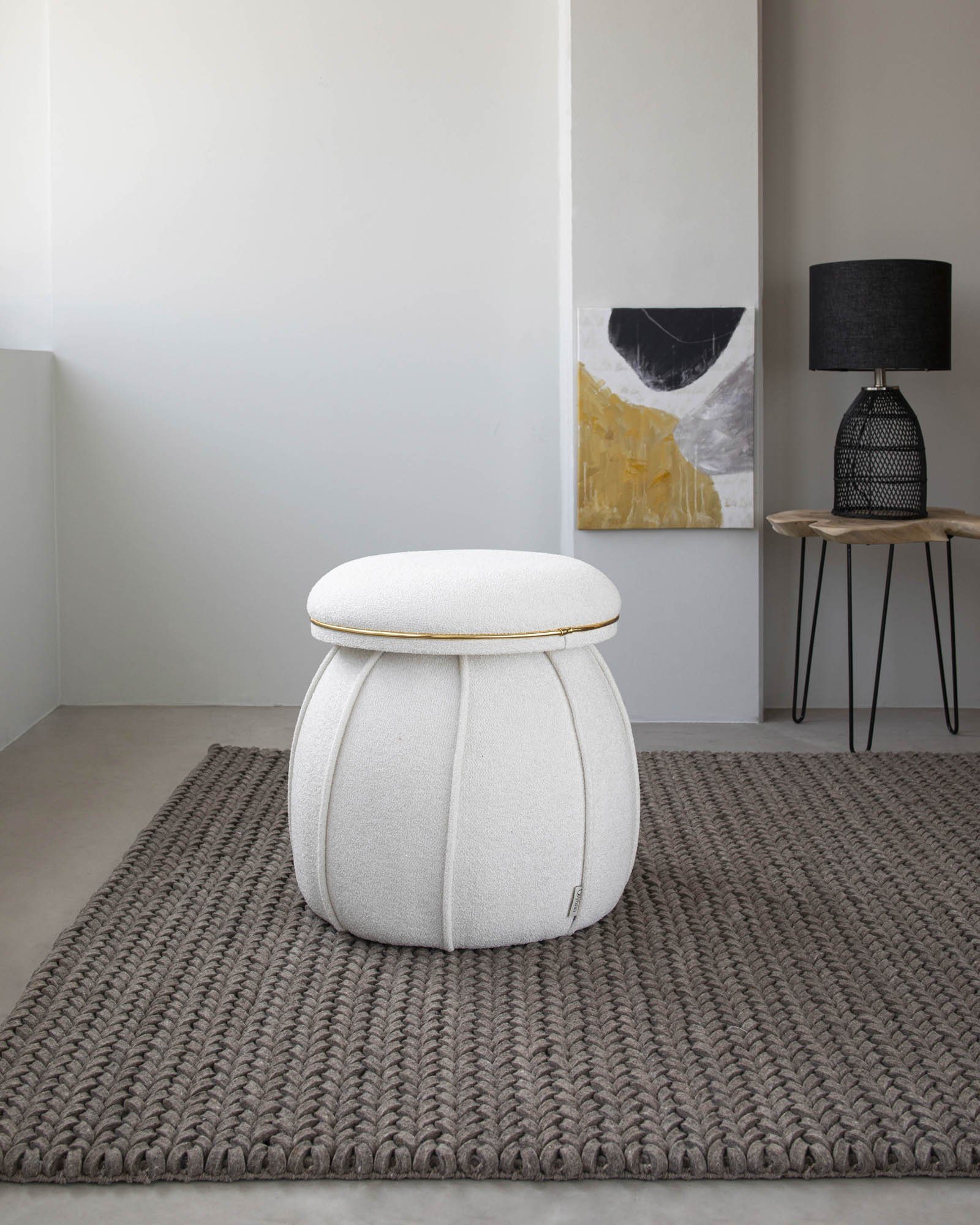Qiyano Hocker Pouf Luana 200 Teddy günstig online kaufen