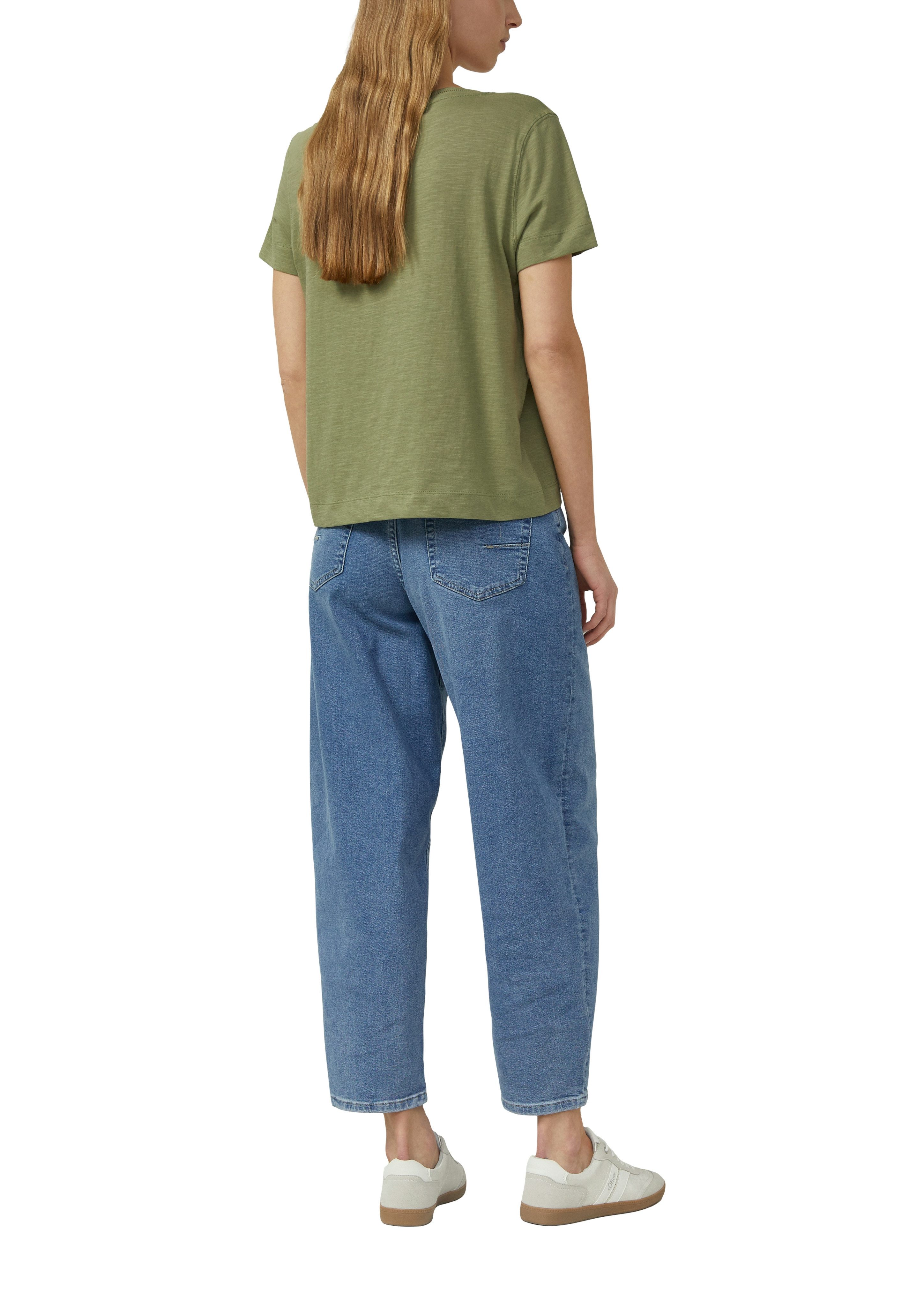 s.Oliver T-Shirt V-Ausschnitt mit Rippblende – Bild 4 von 4