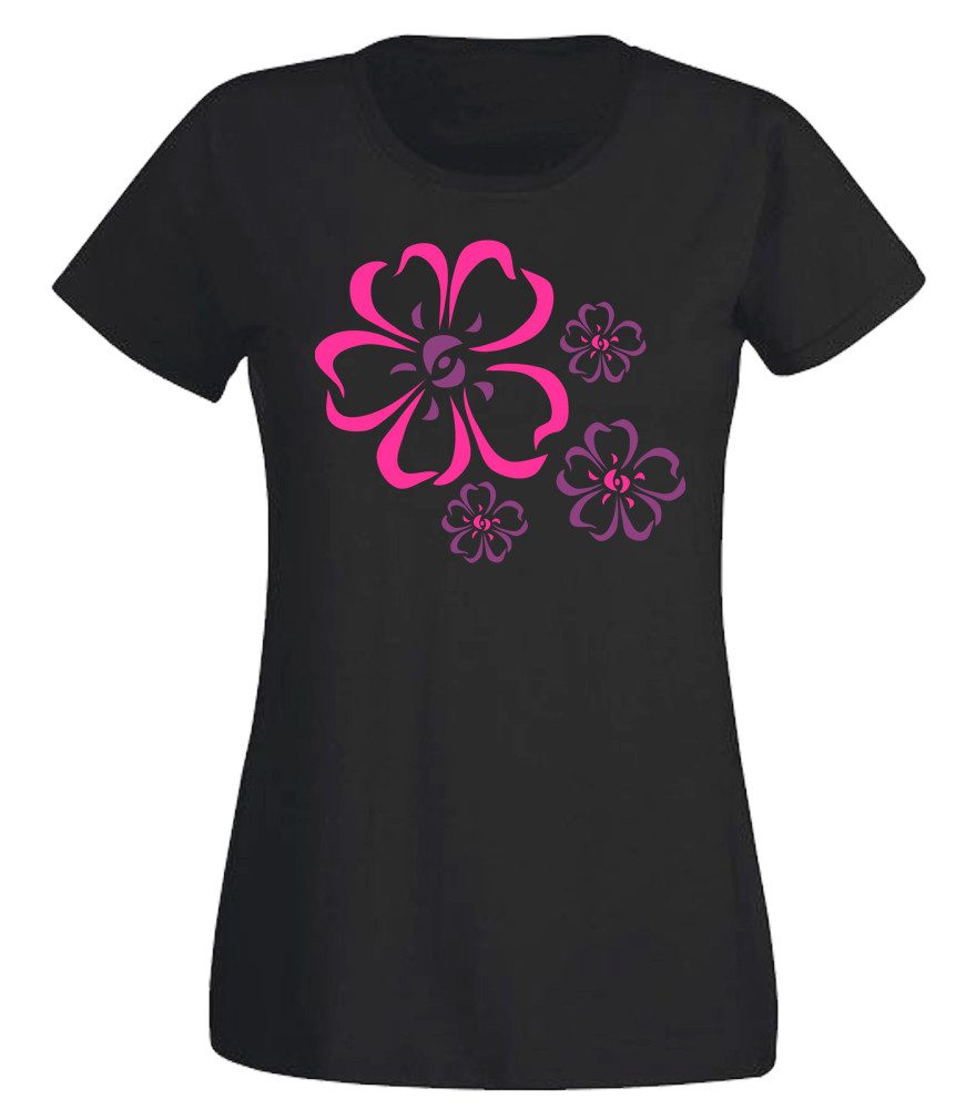 G-graphics T-Shirt Blumen Slim-fit Damen T-Shirt aus unserer Pink-Purple-Collection