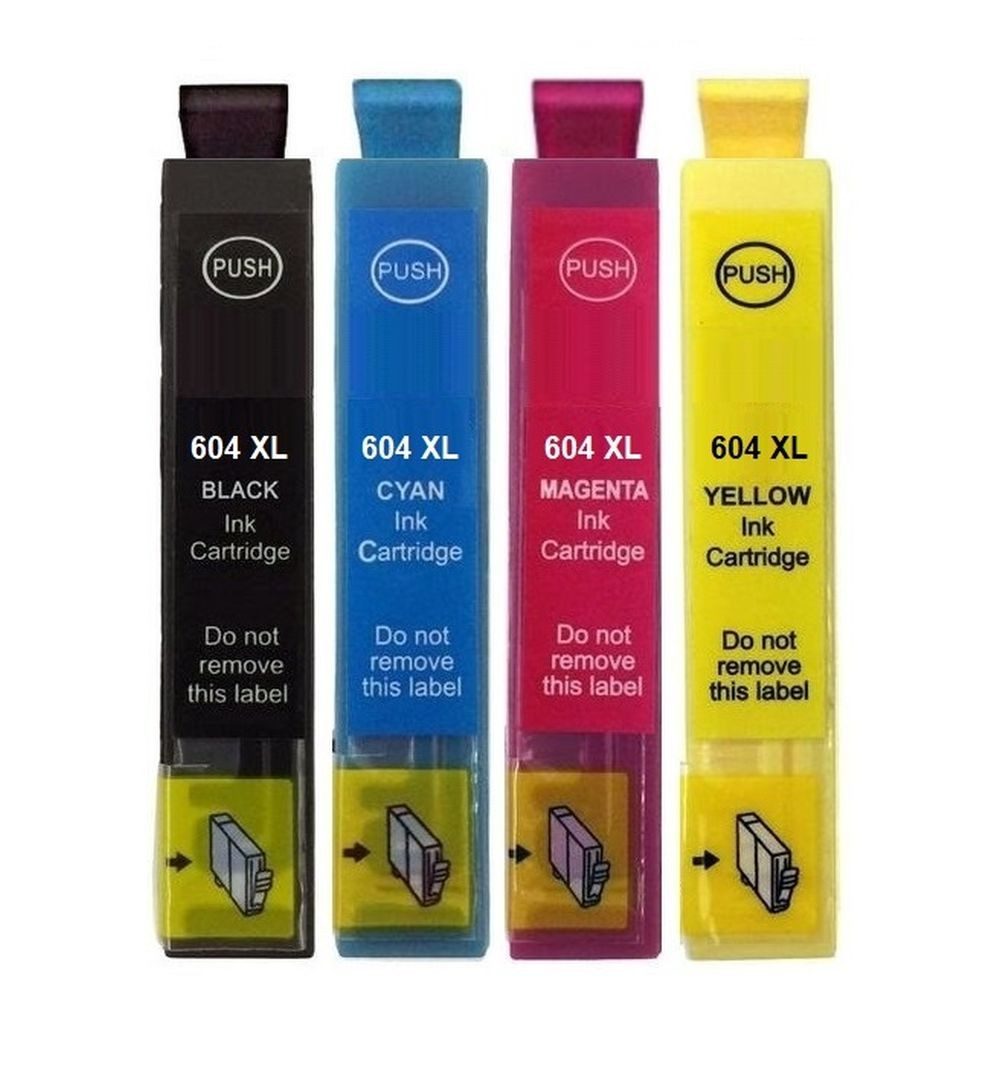 inkpro Druckerpatronen Set 604XL kompatibel mit Epson 604 XL, Tintenpatrone (für XP-2200, XP-2205, XP-3200, XP-3205, XP-4200, XP-4205, WF-2910 DWF, WF-2930 DWF, WF-2935 DWF, WF-2950 DWF, 4-tlg., je eine 604 XL-Patrone Schwarz, Cyan, Magenta, Gelb)