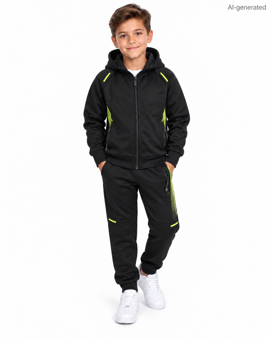 Fashion Boy Trainingsanzug Freizeitanzug 2-teilig – sportlicher Trainingsanzug mit Kapuze JF3803e (Set, Kapuzenjacke und passende Jogginghose)