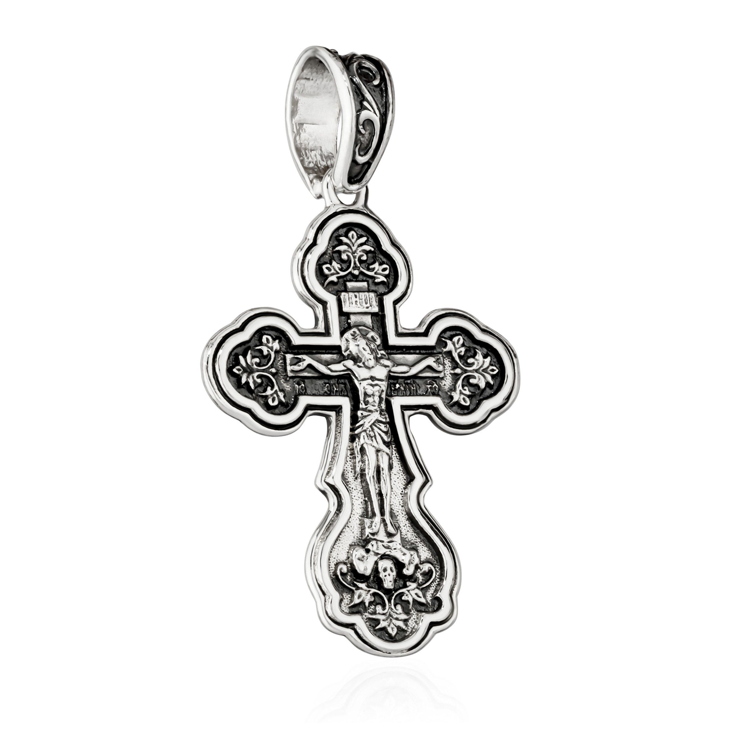 Kreuzanhänger Kettenanhänger 925 Silber Kruzifix 31mm x 24,5mm Göttliche Eleganz im