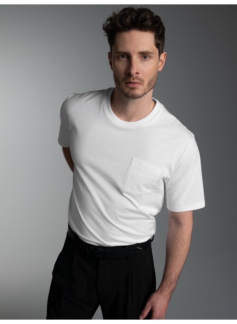 Trigema T-Shirt TRIGEMA T Shirt aus Biobaumwolle mit Brusttasche (1-tlg) günstig online kaufen