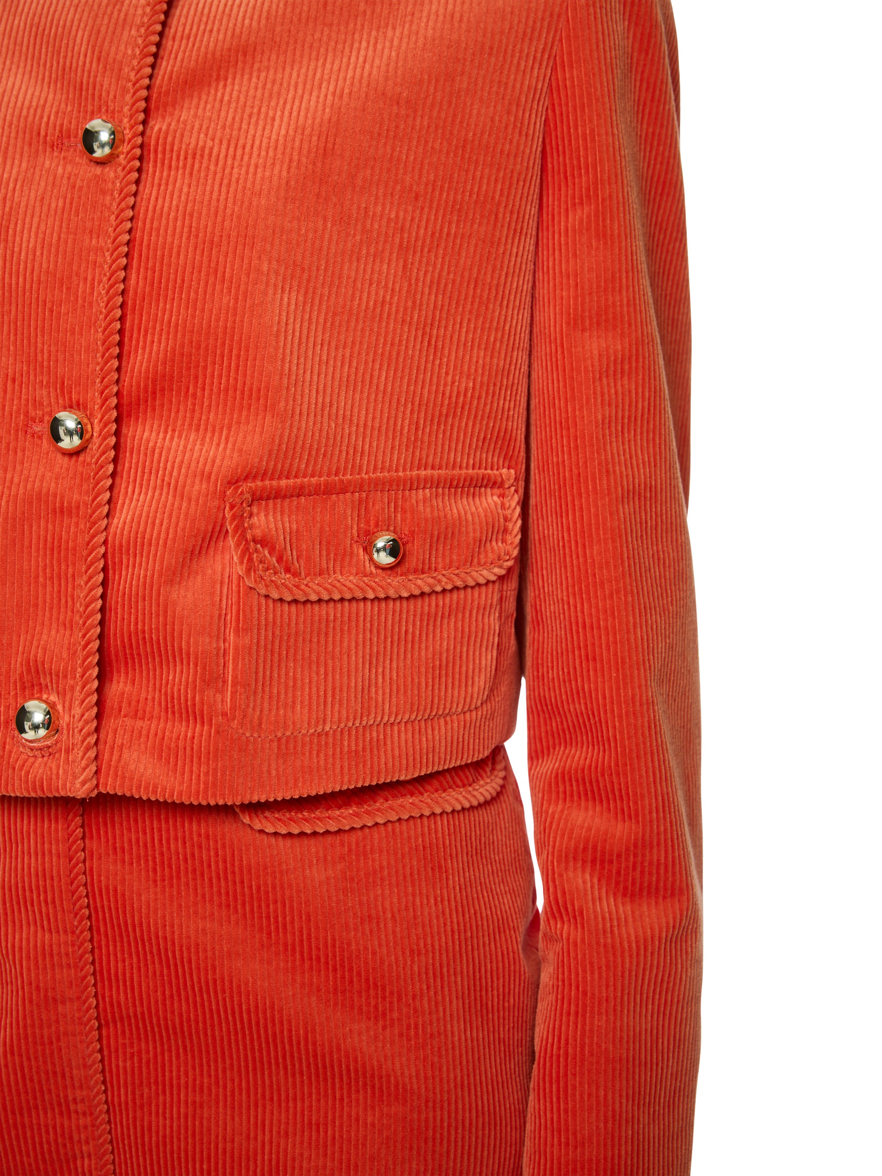 Marc Cain Cordjacke Equestrian Grace Premium Damenmode kurz, mit Schmuckknöpfen – Bild 4 von 5