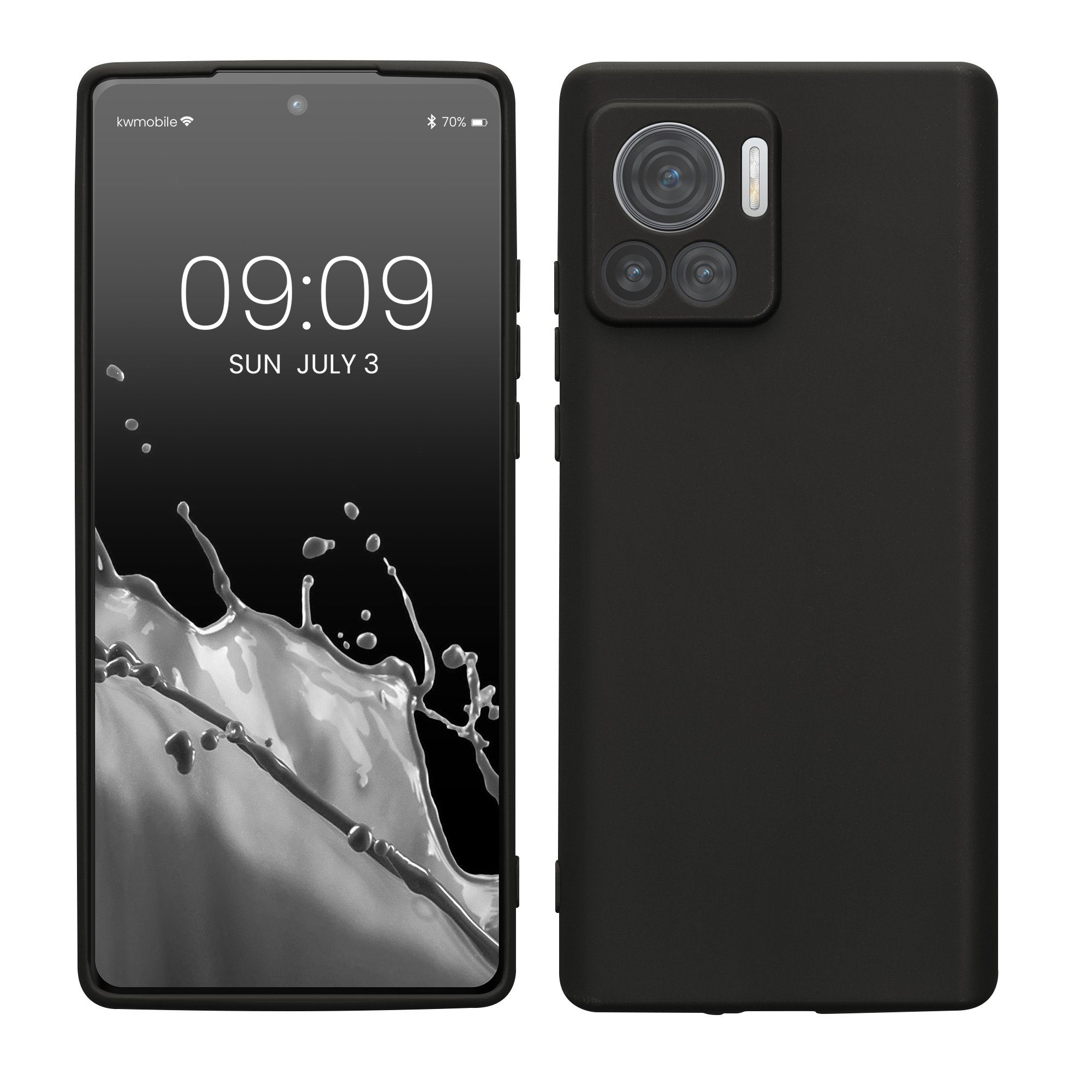 kwmobile Handyhülle Hülle für Motorola Edge 30 Ultra, Backcover Silikon - Soft Handyhülle - Handy Case in Schwarz matt