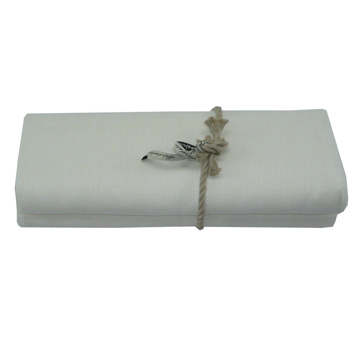 KARDELEN Tischdecke Leinentischdecke Tischdecke Erik, ca. 150x150cm off-white