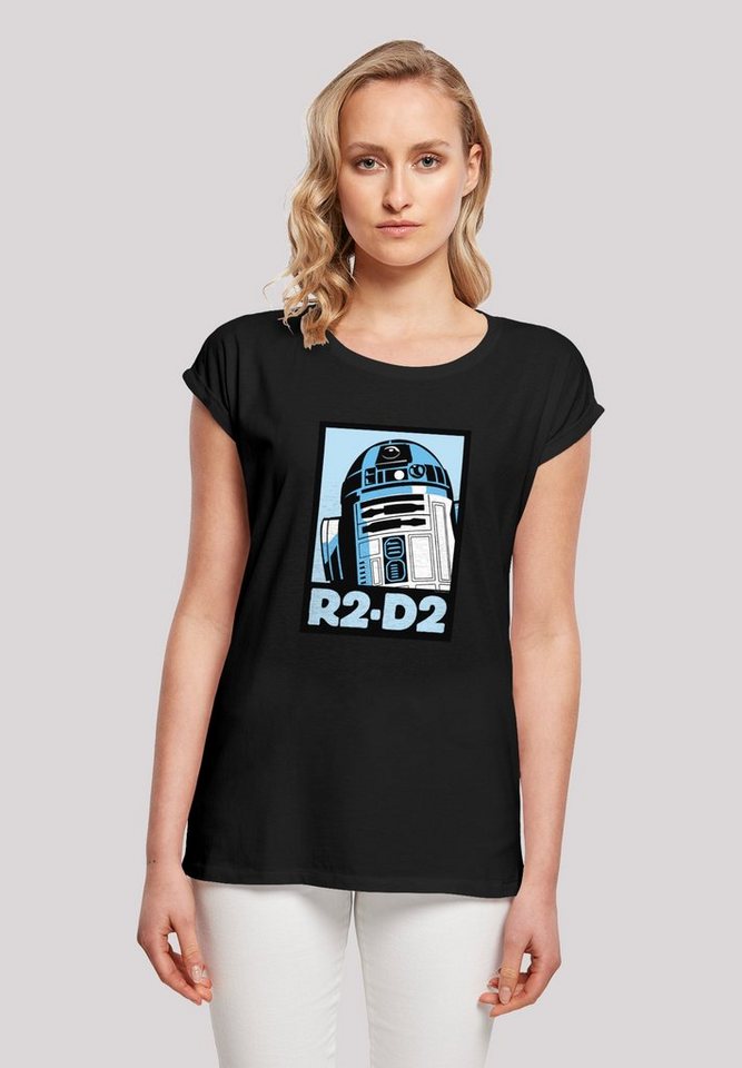 F4NT4STIC Kurzarmshirt Damen Star Wars R2-D2 Poster with Ladies Extended  Shoulder Tee (1-tlg)