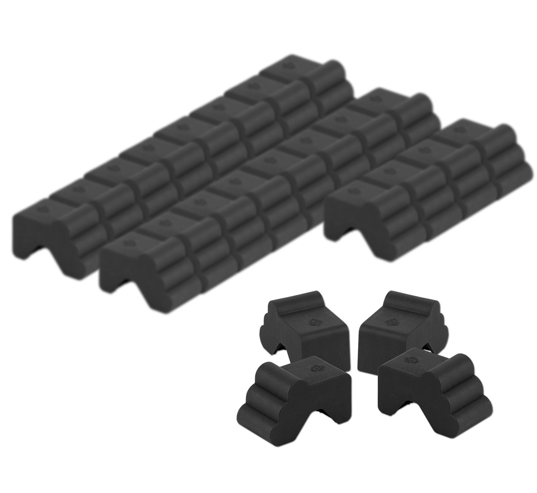 BigDean Blumentopfuntersetzer 24x Blumentopf Füßchen Anthrazit Pflanzkübel Untersetzer extra stabi, Zubehör für Pflanztöpfe, Set, 24-tlg., Robuste, Standhafte, Füßchen für Blumentöpfe, Kübel und mehr